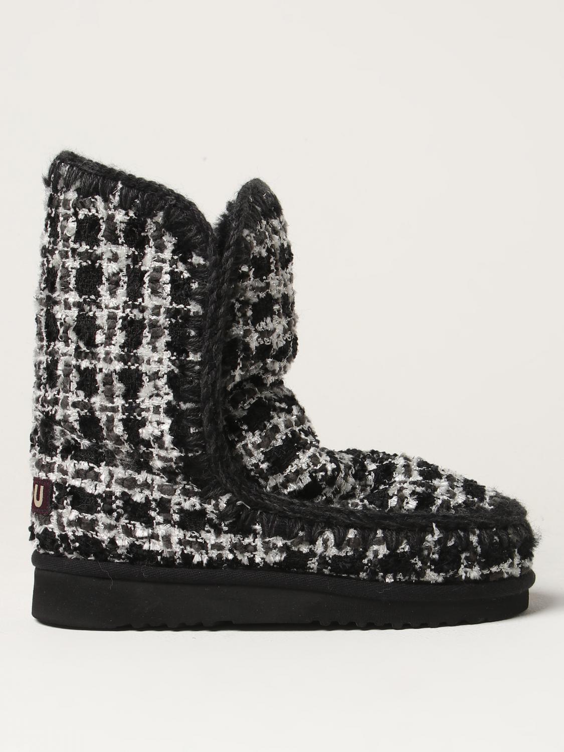 MOU BOTINES PLANOS: Botines planos mujer Mou, Negro - Img 1