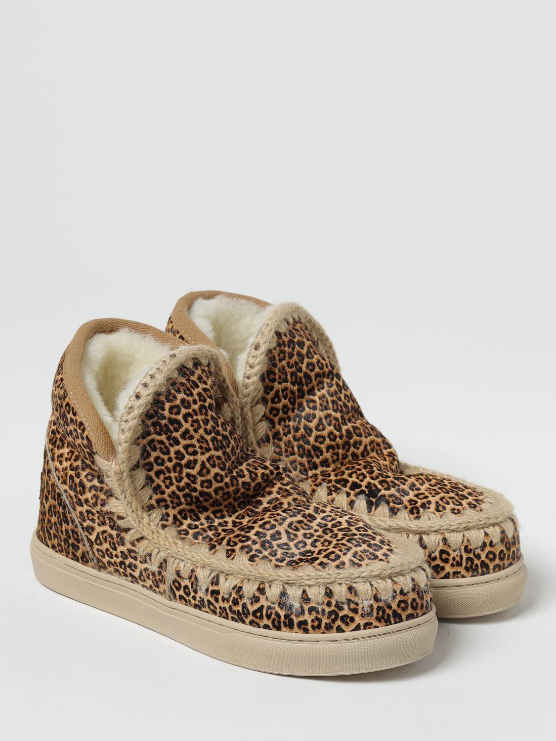 MOU STIVALETTI: Stivaletto Eskimo Mou in cavallino stampa animalier, Marrone - Img 2