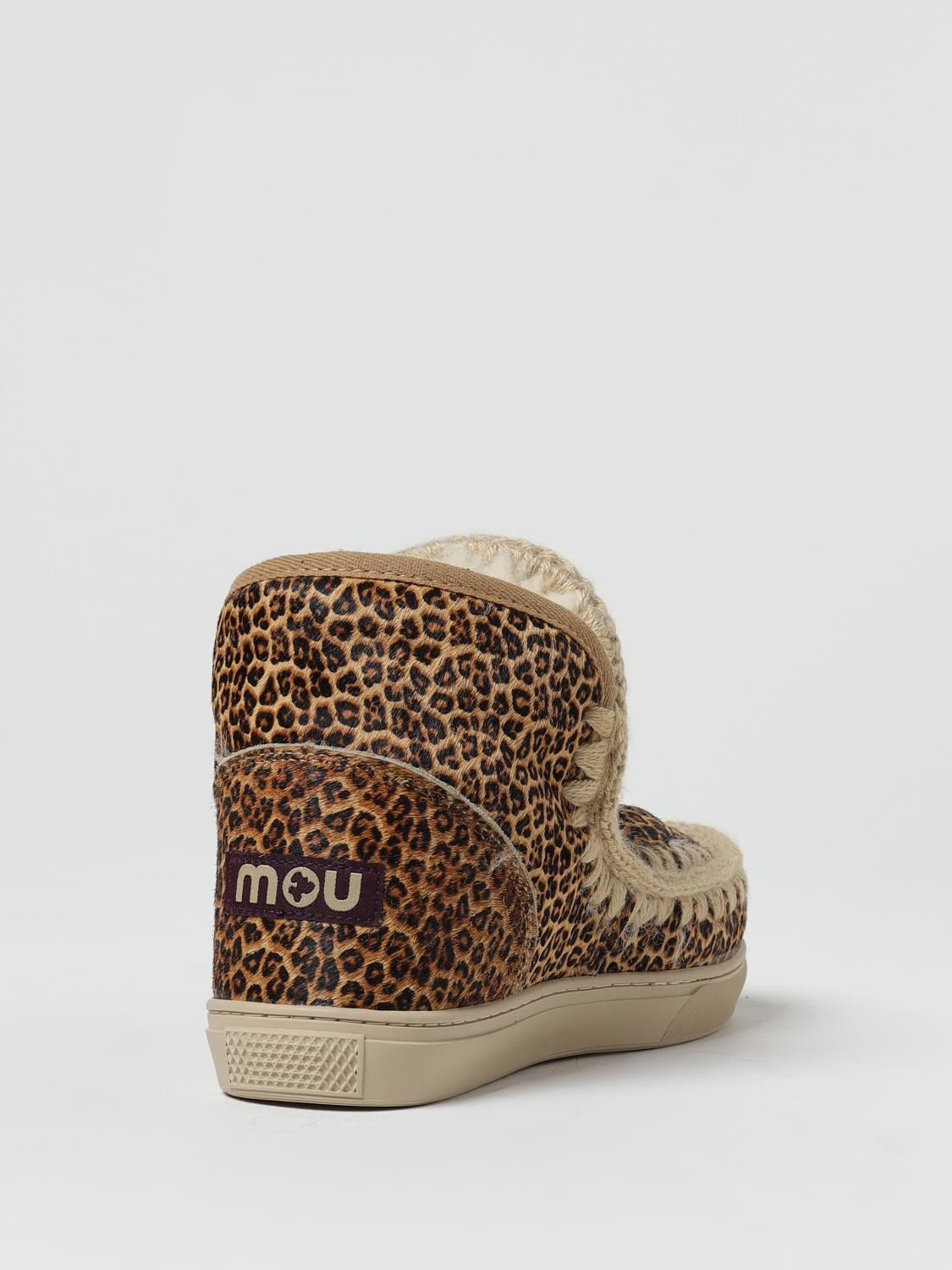 MOU STIVALETTI: Stivaletto Eskimo Mou in cavallino stampa animalier, Marrone - Img 3
