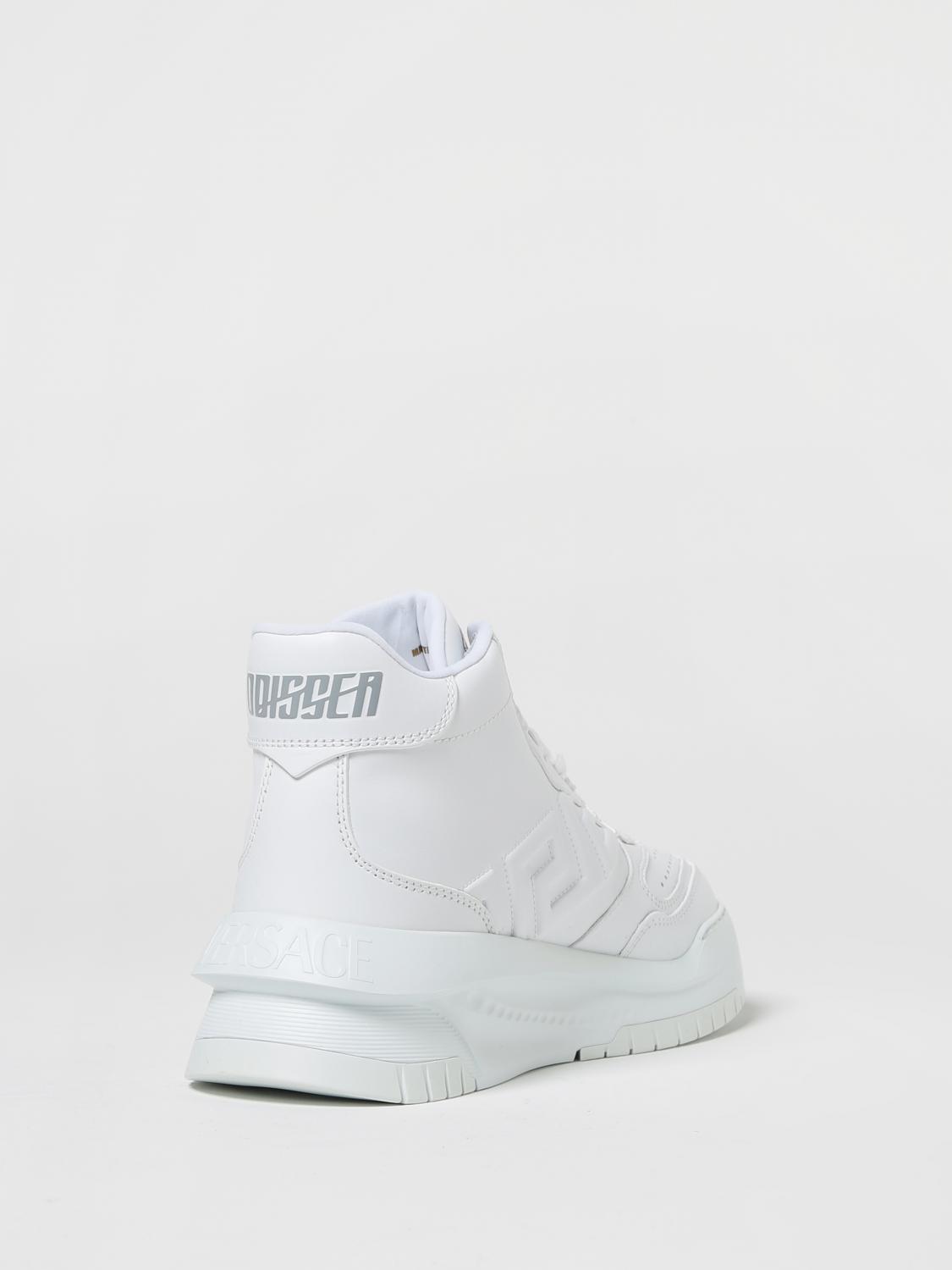 VERSACE SNEAKERS: Sneakers Odissea Versace in pelle, Bianco - Img 3