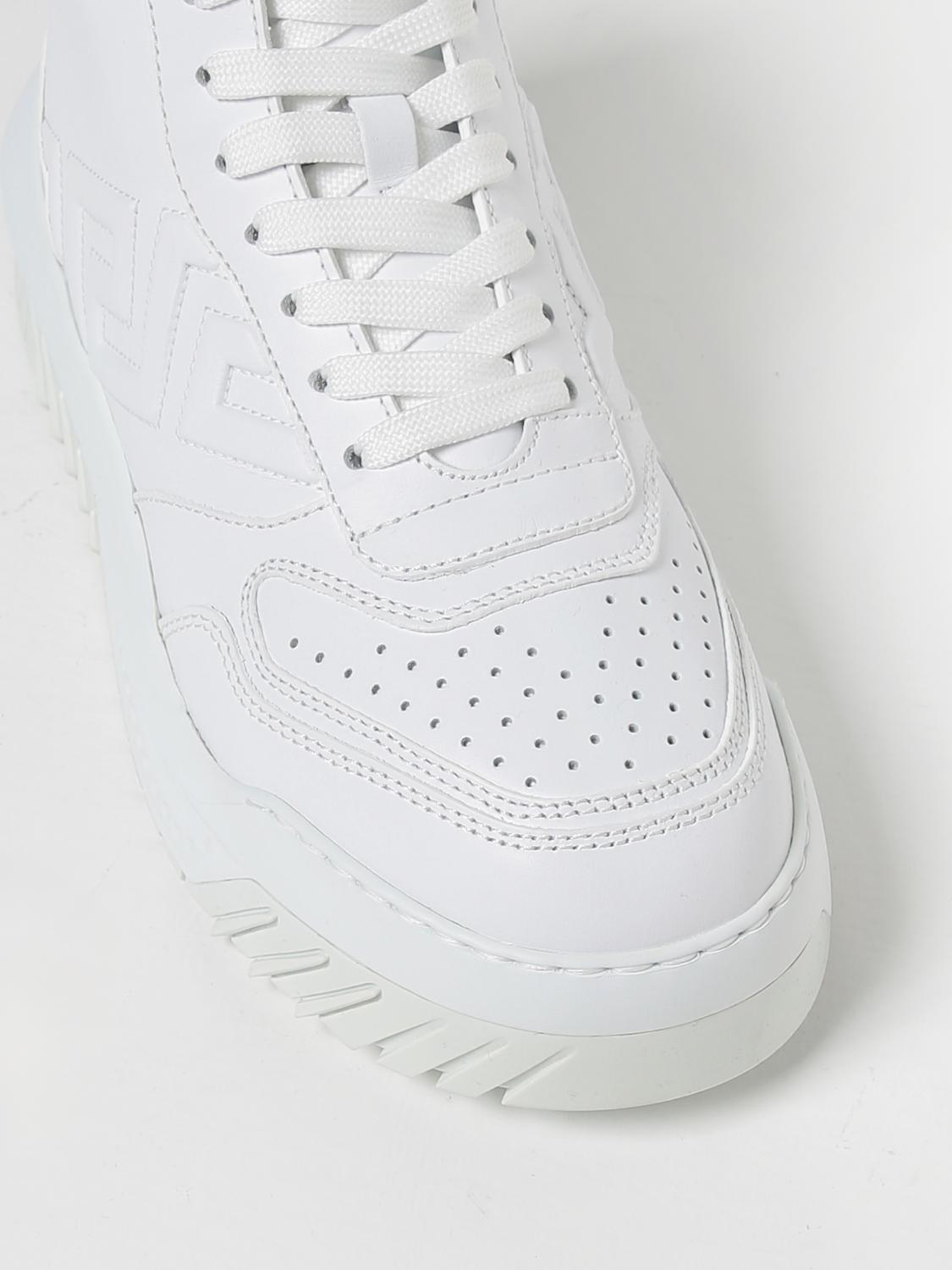 VERSACE SNEAKERS: Sneakers Odissea Versace in pelle, Bianco - Img 4