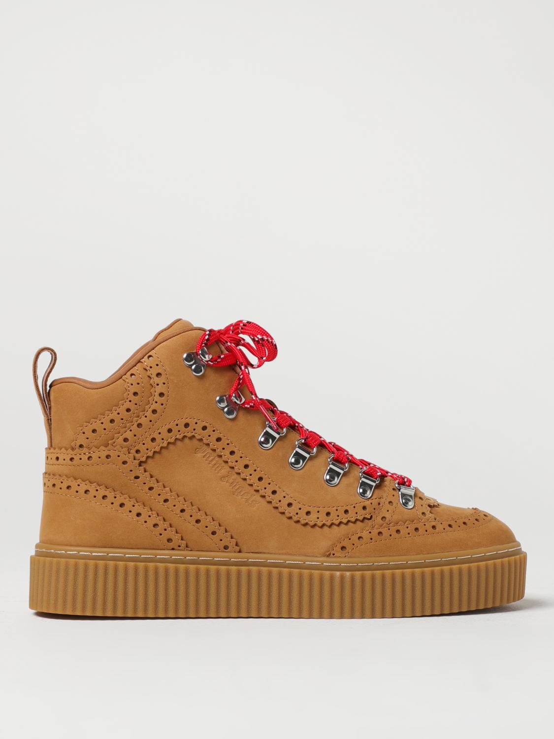 PALM ANGELS: Hiking ankle boots in nubuck with brogue pattern