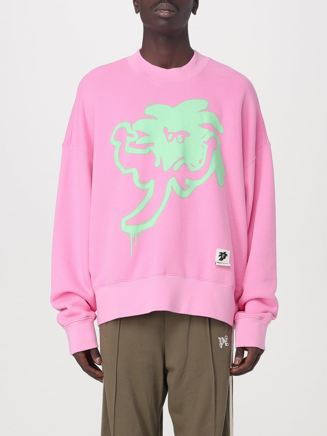 PALM ANGELS SWEATSHIRT: Pullover herren Palm Angels, Pink - Img 1