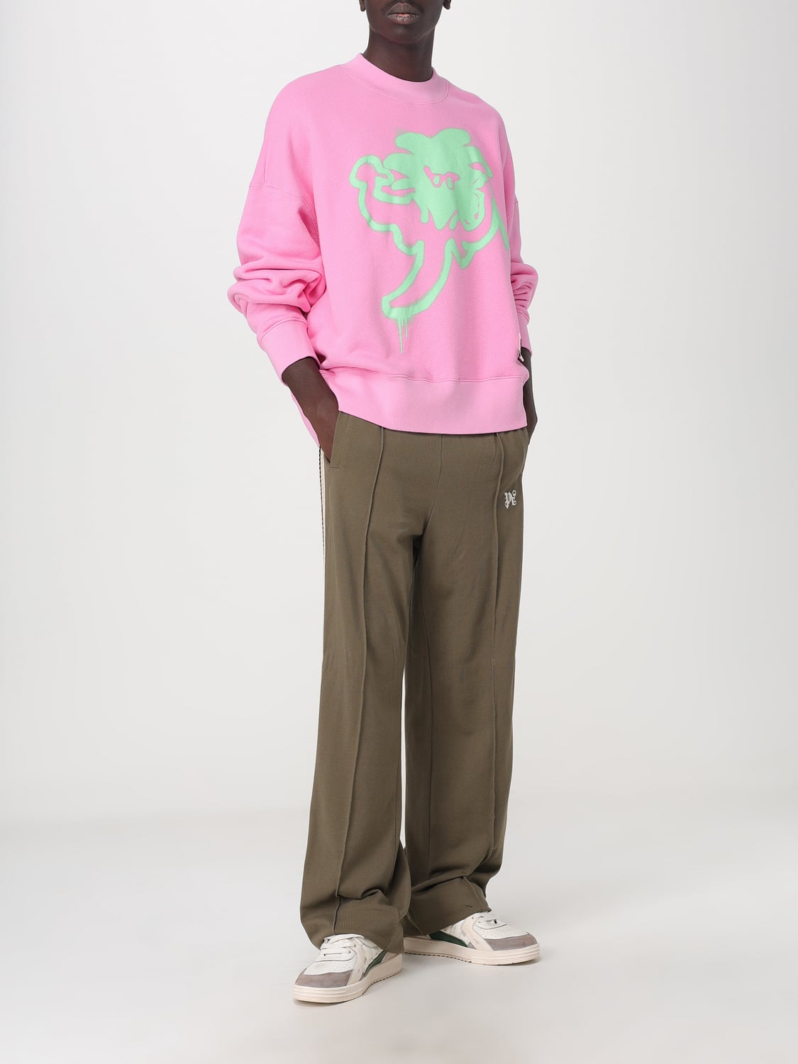 PALM ANGELS SWEATSHIRT: Pullover herren Palm Angels, Pink - Img 2