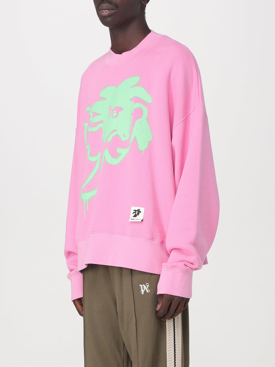 PALM ANGELS SWEATSHIRT: Pullover herren Palm Angels, Pink - Img 4