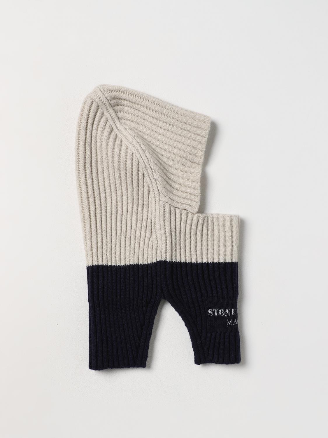 Stone Island Hat And Scarf Set STONE ISLAND: Hat Men White Stone