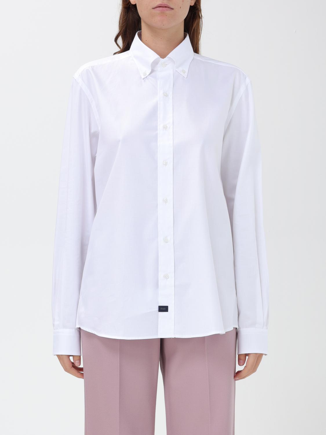 FAY CAMICIA: Camicia donna Fay, Bianco - Img 1