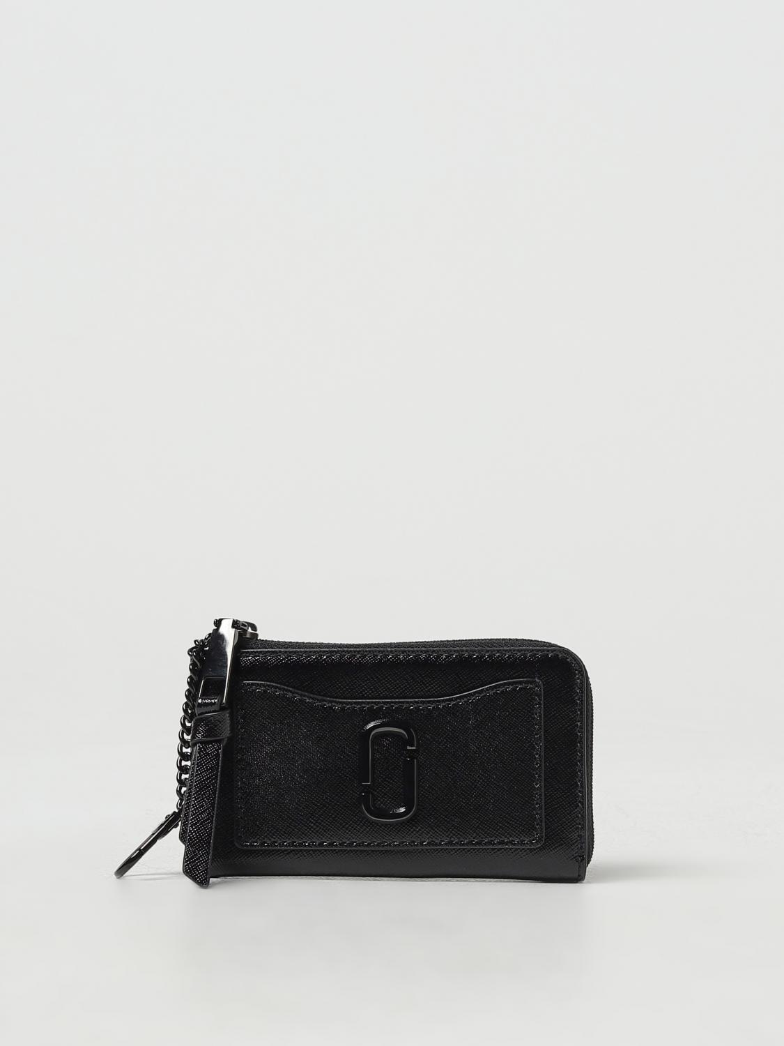 MARC JACOBS PORTAFOGLIO: Portacarte di credito The Utility Snapshot Marc Jacobs in pelle saffiano, Nero - Img 1