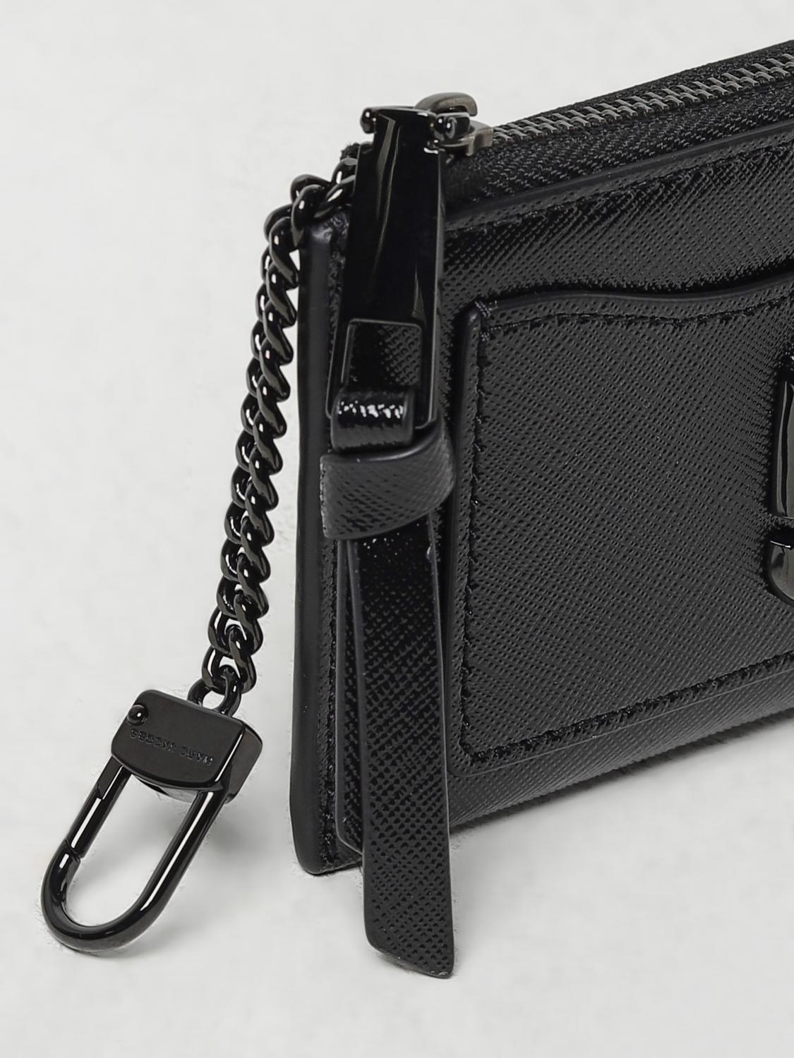 MARC JACOBS PORTAFOGLIO: Portacarte di credito The Utility Snapshot Marc Jacobs in pelle saffiano, Nero - Img 3