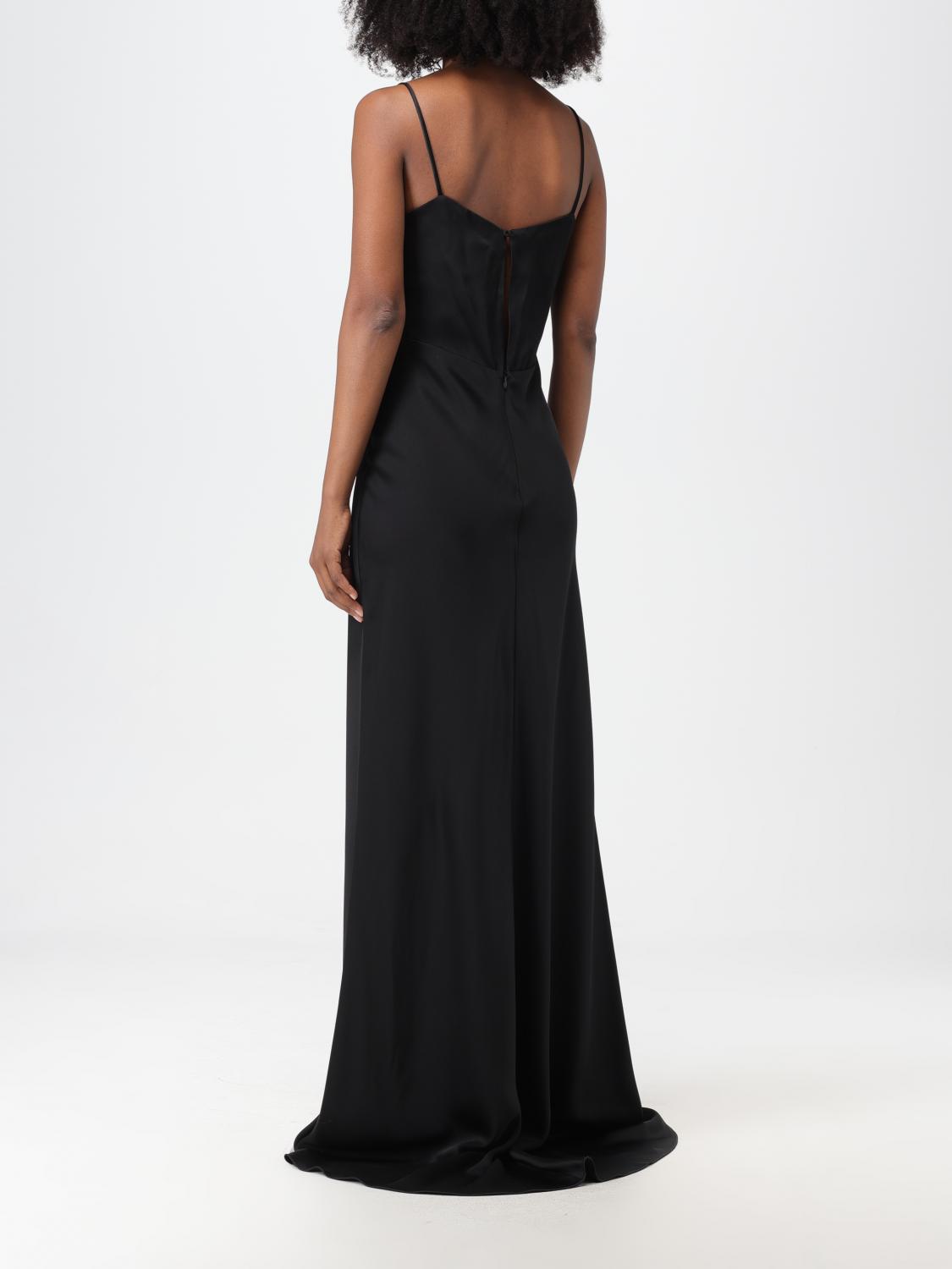 Pianoforte di MaxMara ブラックロングドレス Max Mara Pianoforte dress in satin with train - Black