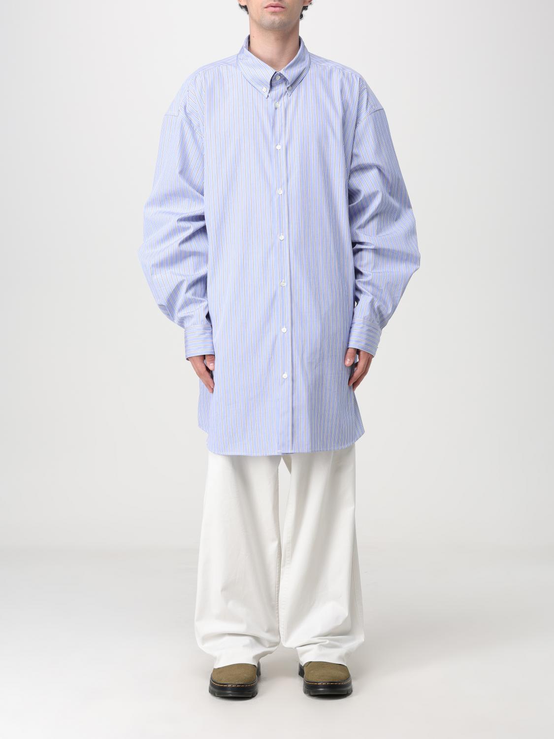 MAISON MARGIELA CAMICIA: Camicia Oxford Maison Margiela in cotone biologico, Blue - Img 1
