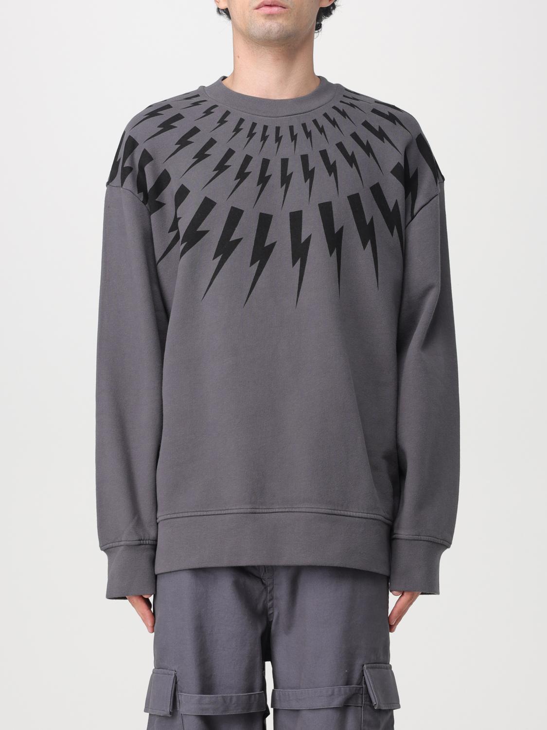NEIL BARRETT SUDADERA: Sudadera hombre Neil Barrett, Gris - Img 1