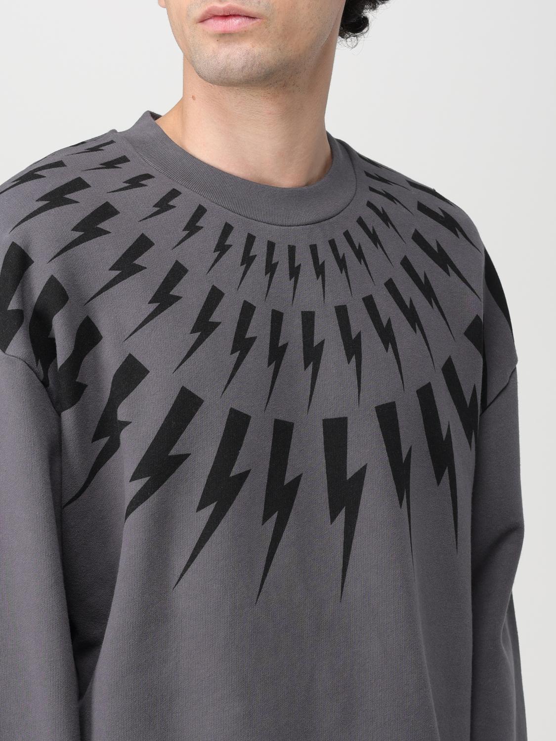 NEIL BARRETT SUDADERA: Sudadera hombre Neil Barrett, Gris - Img 3