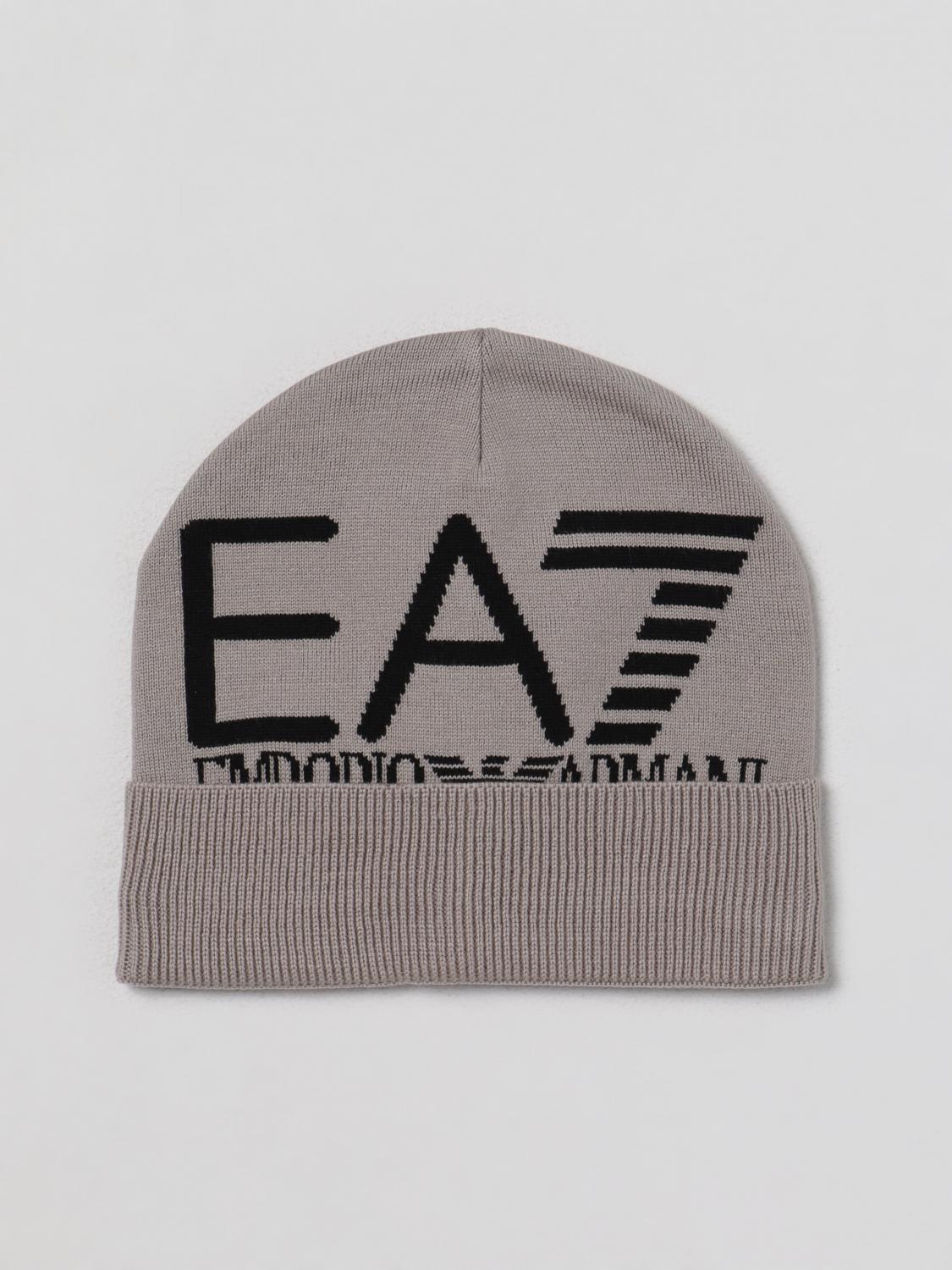 EA7 CAPPELLO: Cappello EA7 in maglia jacquard, Grigio - Img 1