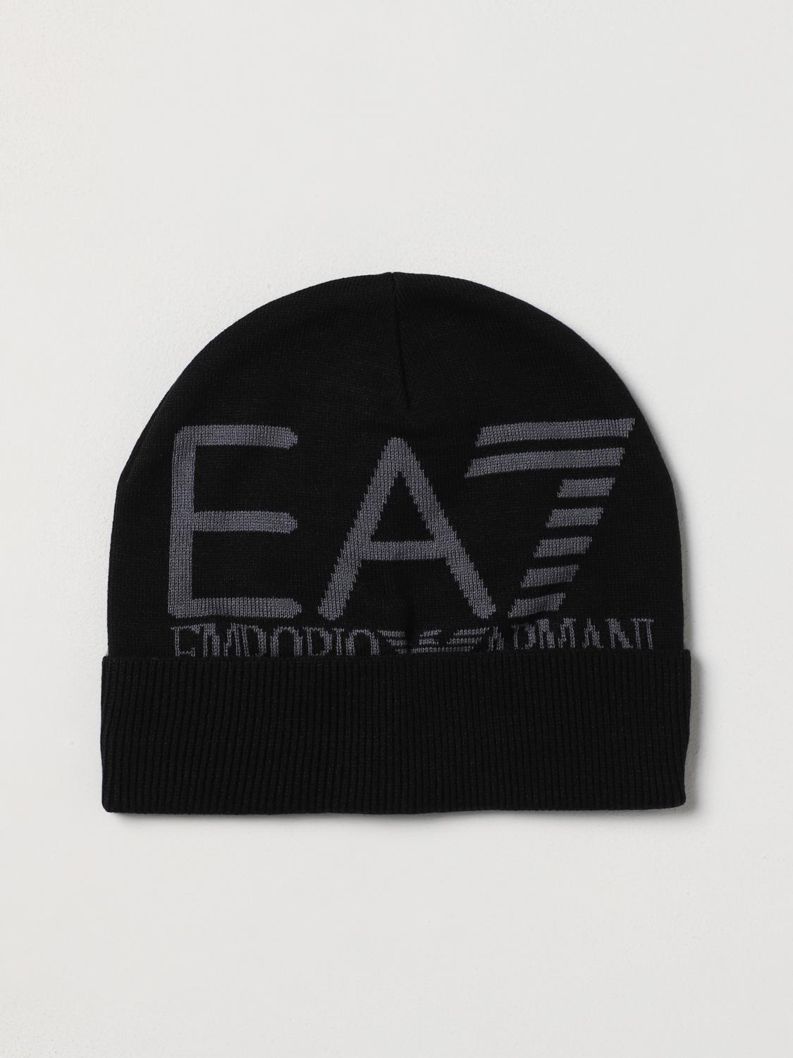 EA7 CAPPELLO: Cappello EA7 in maglia jacquard, Nero 1 - Img 1