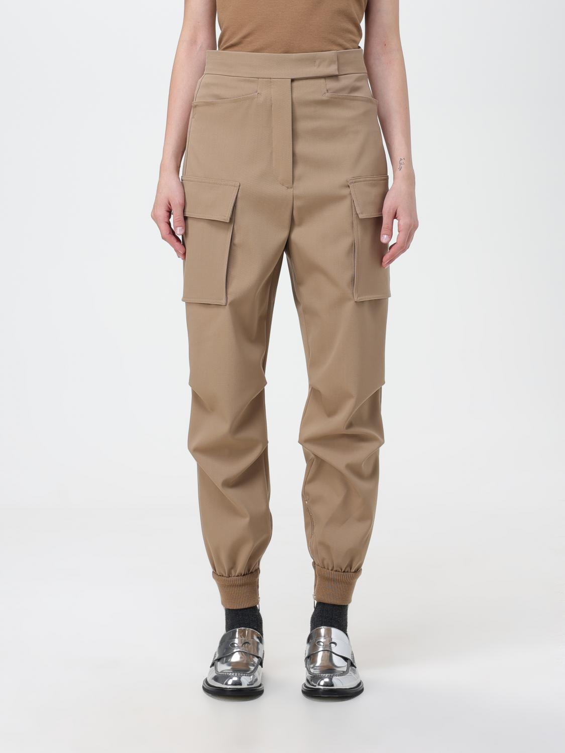 MAX MARA THE CUBE PANTALONI: Pantalone Max Mara The Cube cargo in gabardine di lana, Beige - Img 1