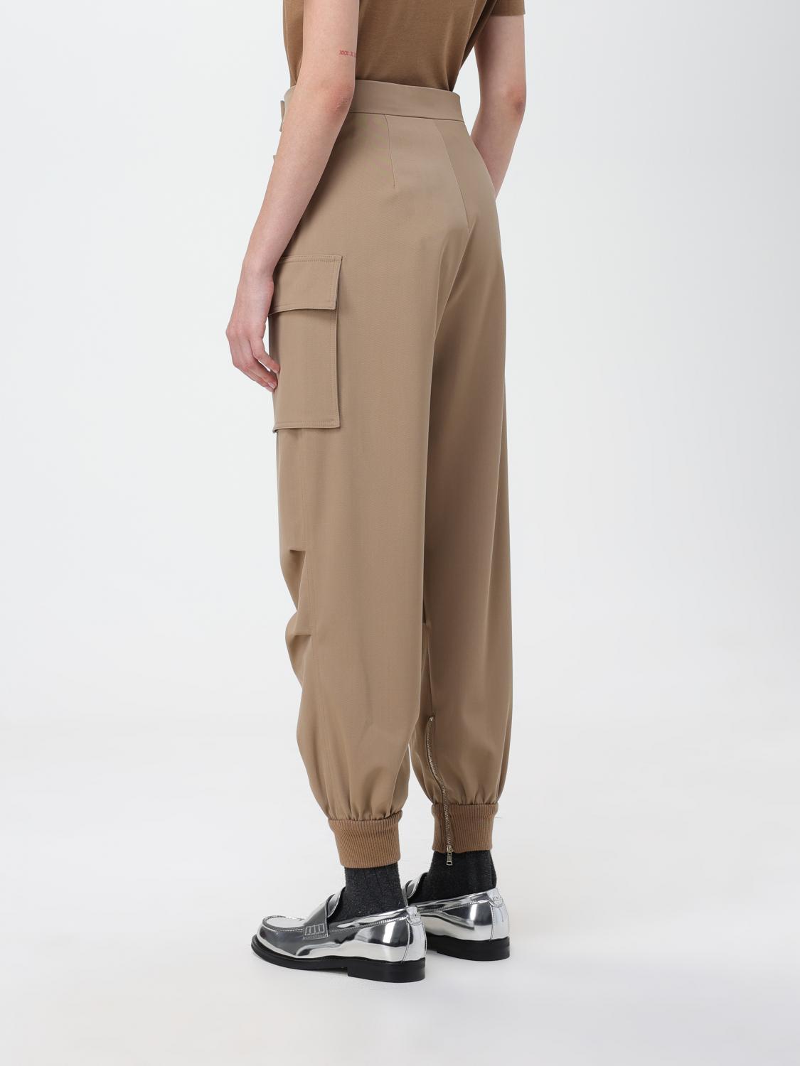 MAX MARA THE CUBE PANTALONI: Pantalone Max Mara The Cube cargo in gabardine di lana, Beige - Img 2