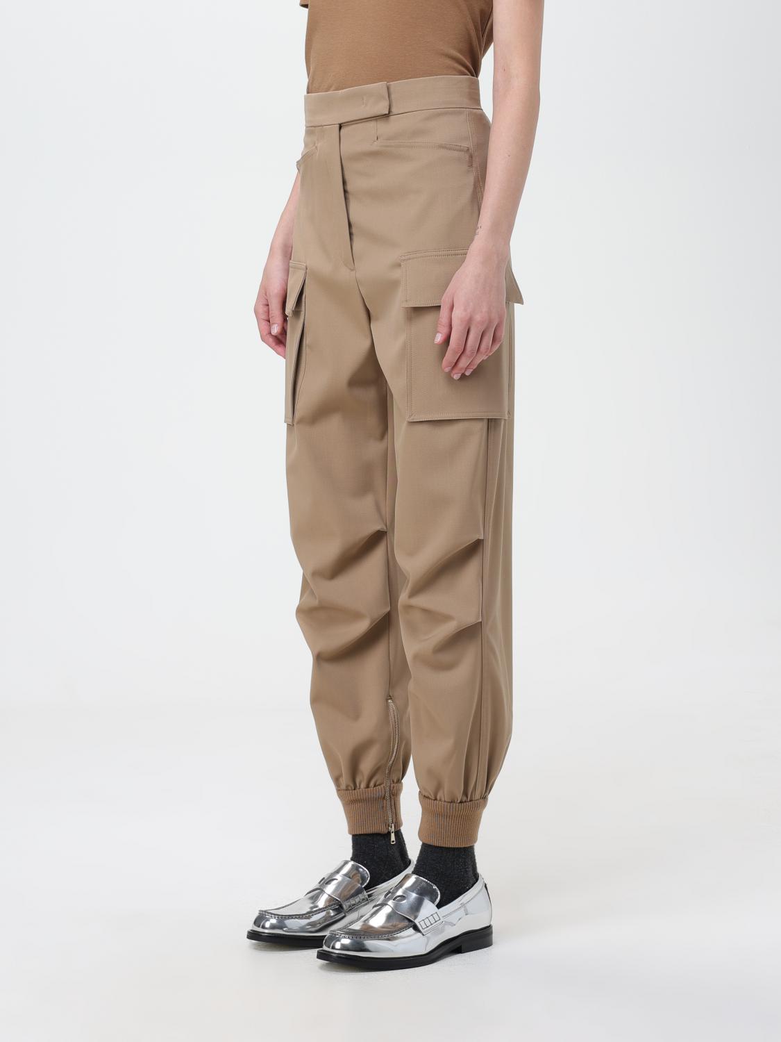 MAX MARA THE CUBE PANTALONI: Pantalone Max Mara The Cube cargo in gabardine di lana, Beige - Img 3
