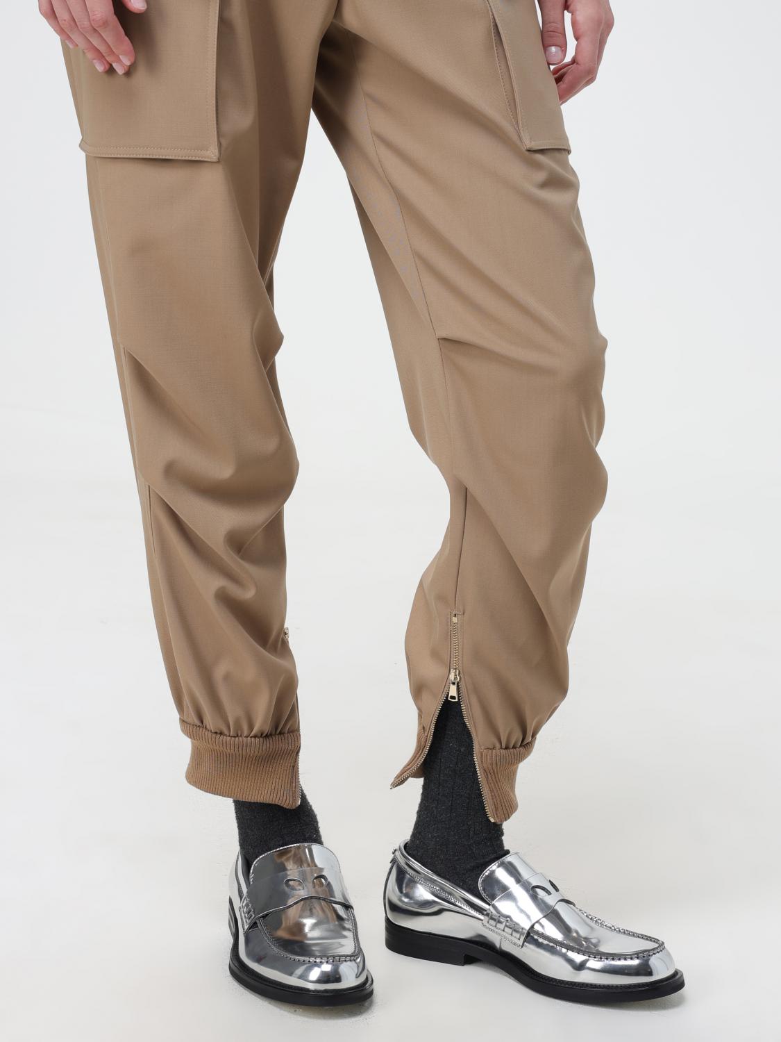 MAX MARA THE CUBE PANTALONI: Pantalone Max Mara The Cube cargo in gabardine di lana, Beige - Img 4