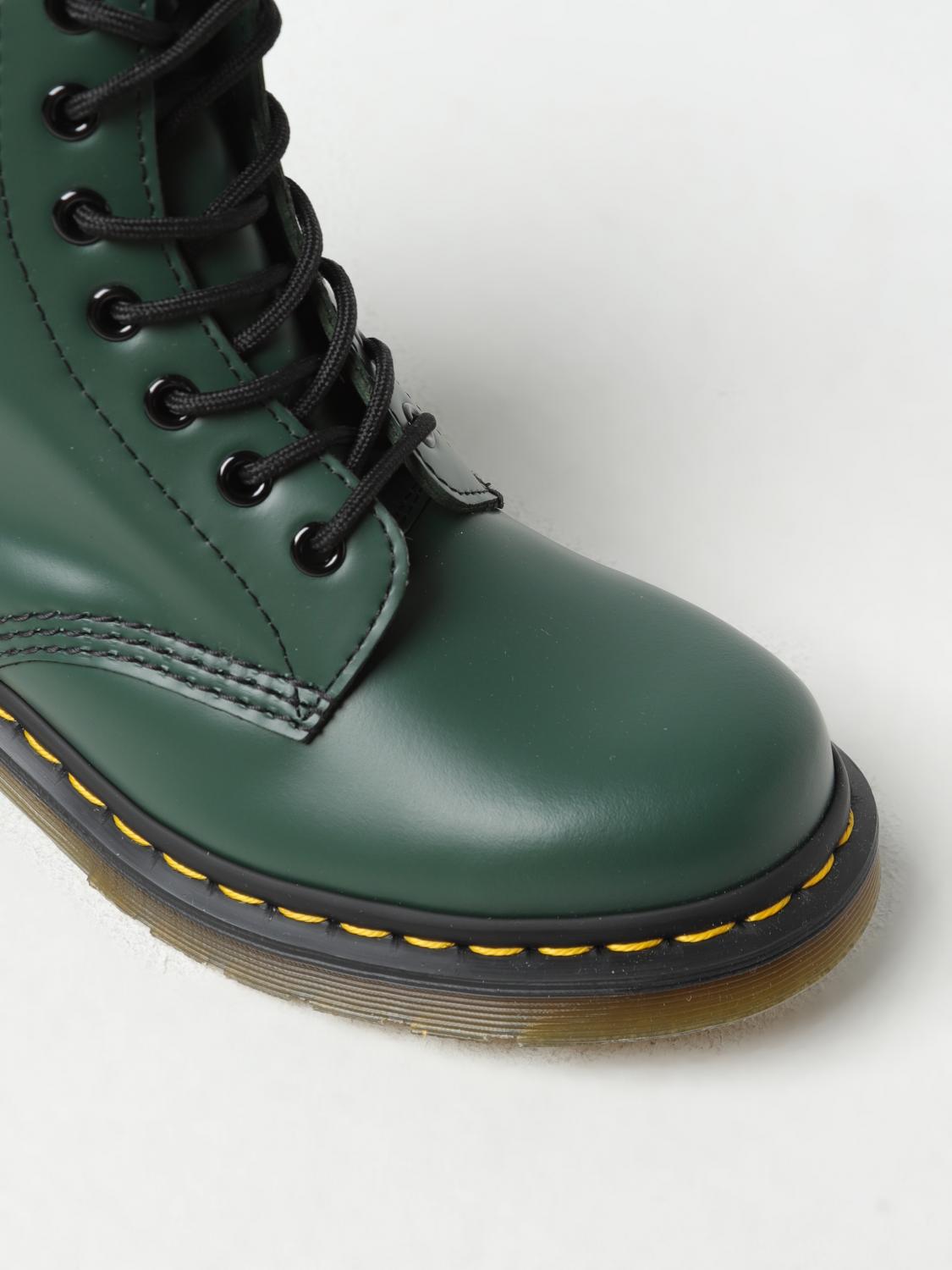 Dr. Martens フラットショートブーツ レディース - グリーン