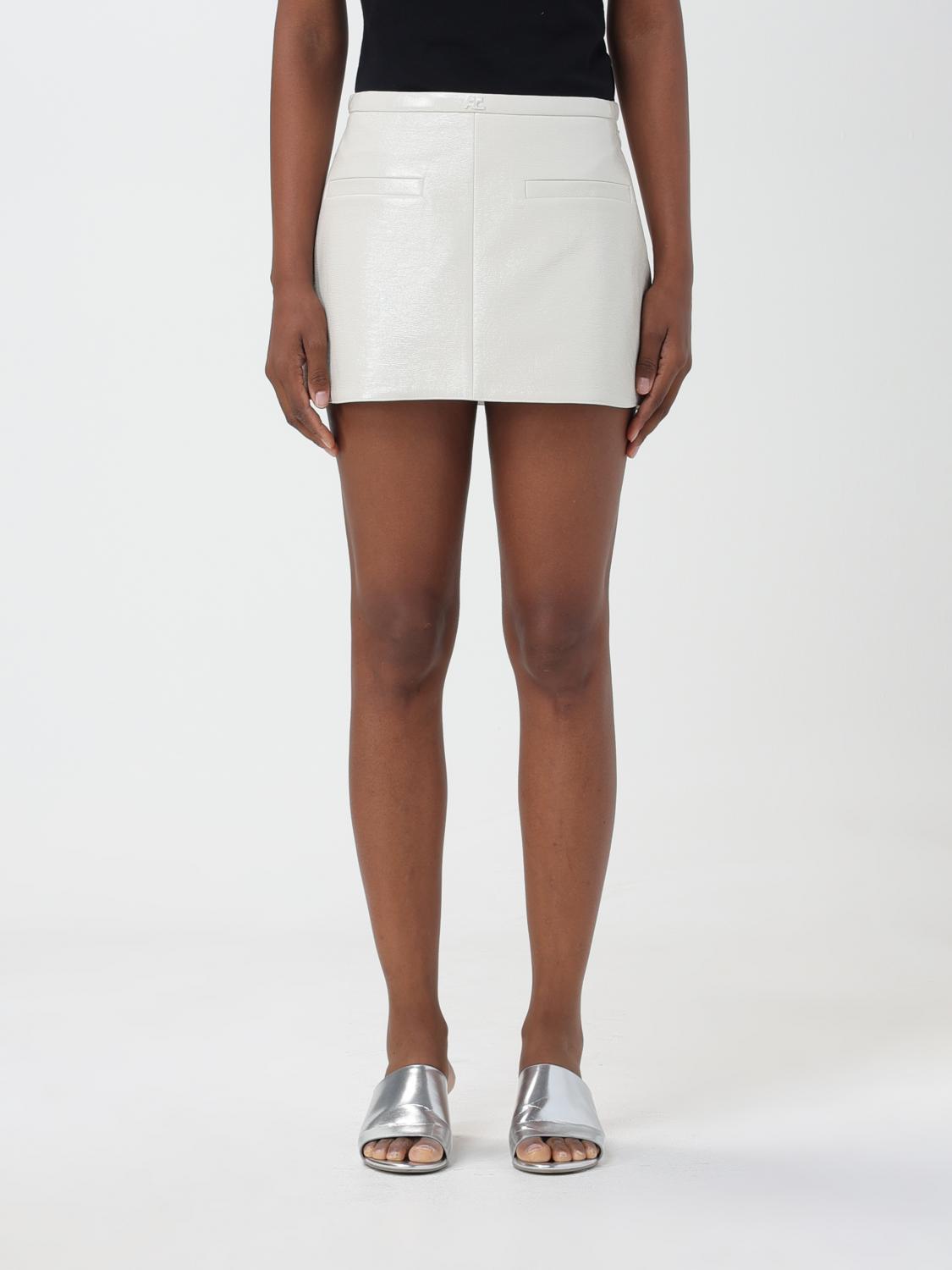 COURRÈGES FALDA: Falda mujer CourrÈges, Blanco - Img 1