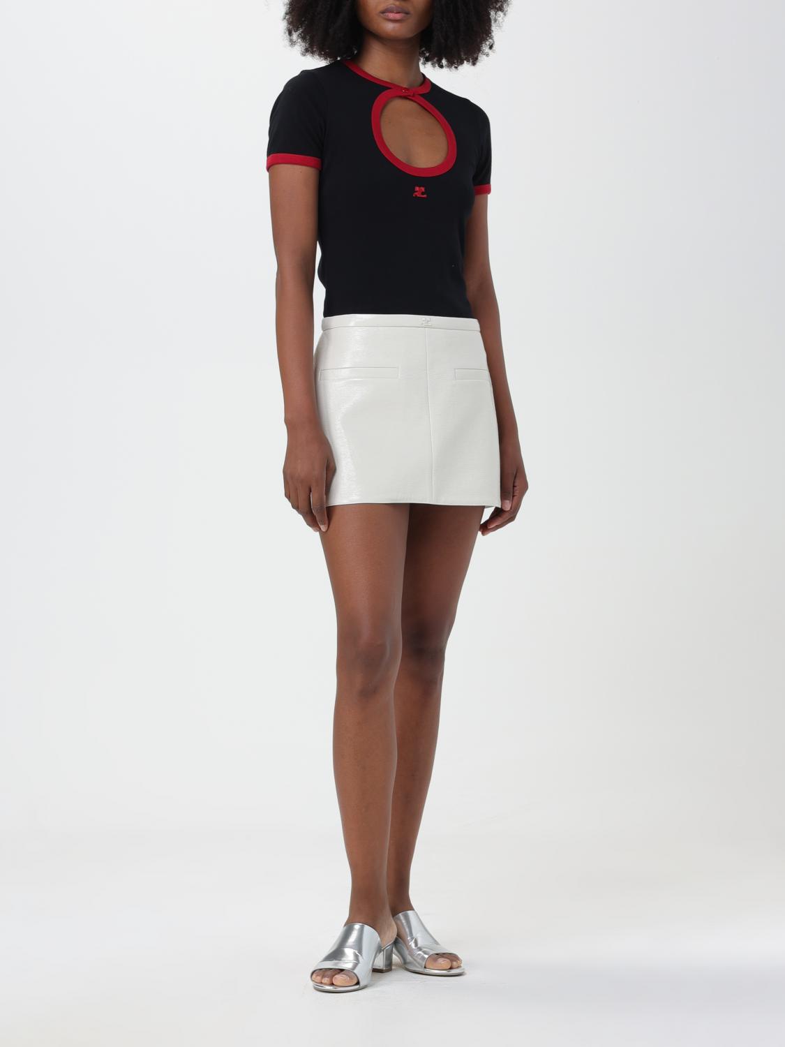 COURRÈGES FALDA: Falda mujer CourrÈges, Blanco - Img 2