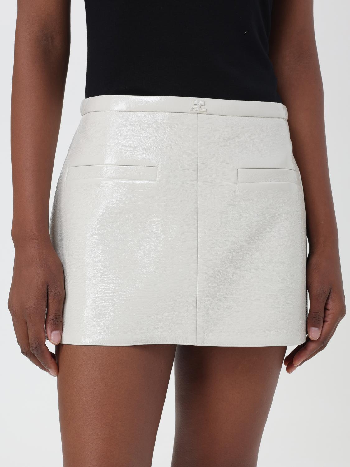 COURRÈGES FALDA: Falda mujer CourrÈges, Blanco - Img 5