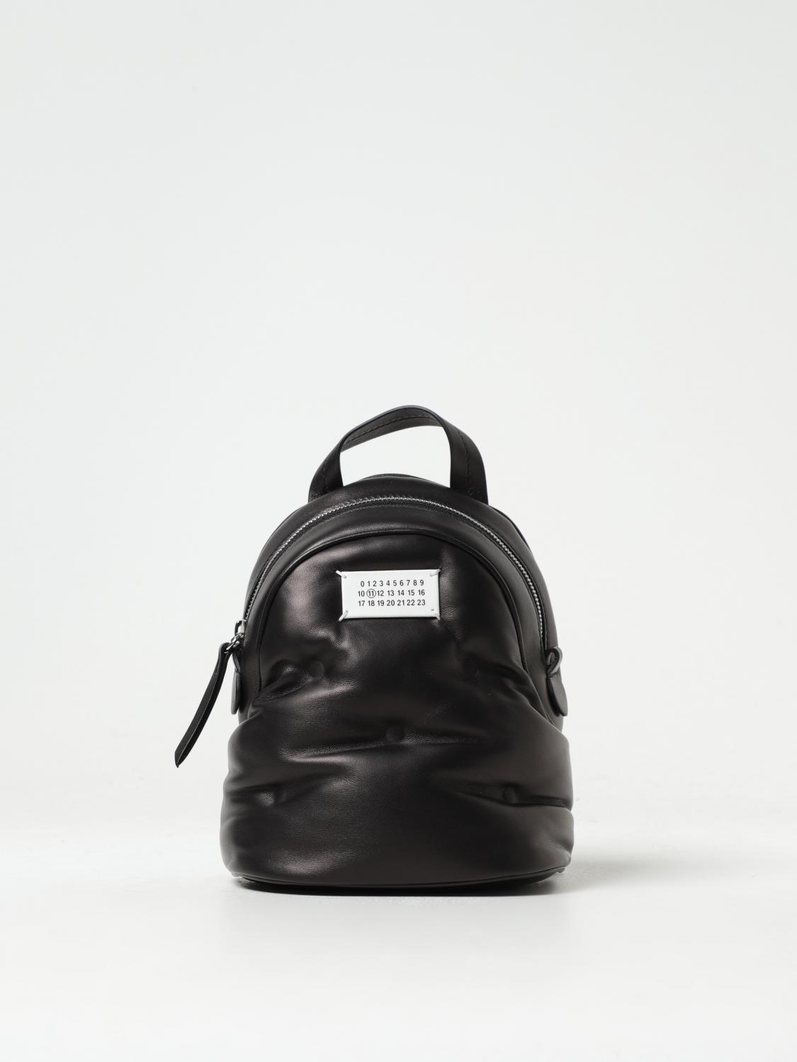 MAISON MARGIELA BORSA MINI: Zaino Glam Slam Maison Margiela in nappa capitonnè , Nero - Img 1