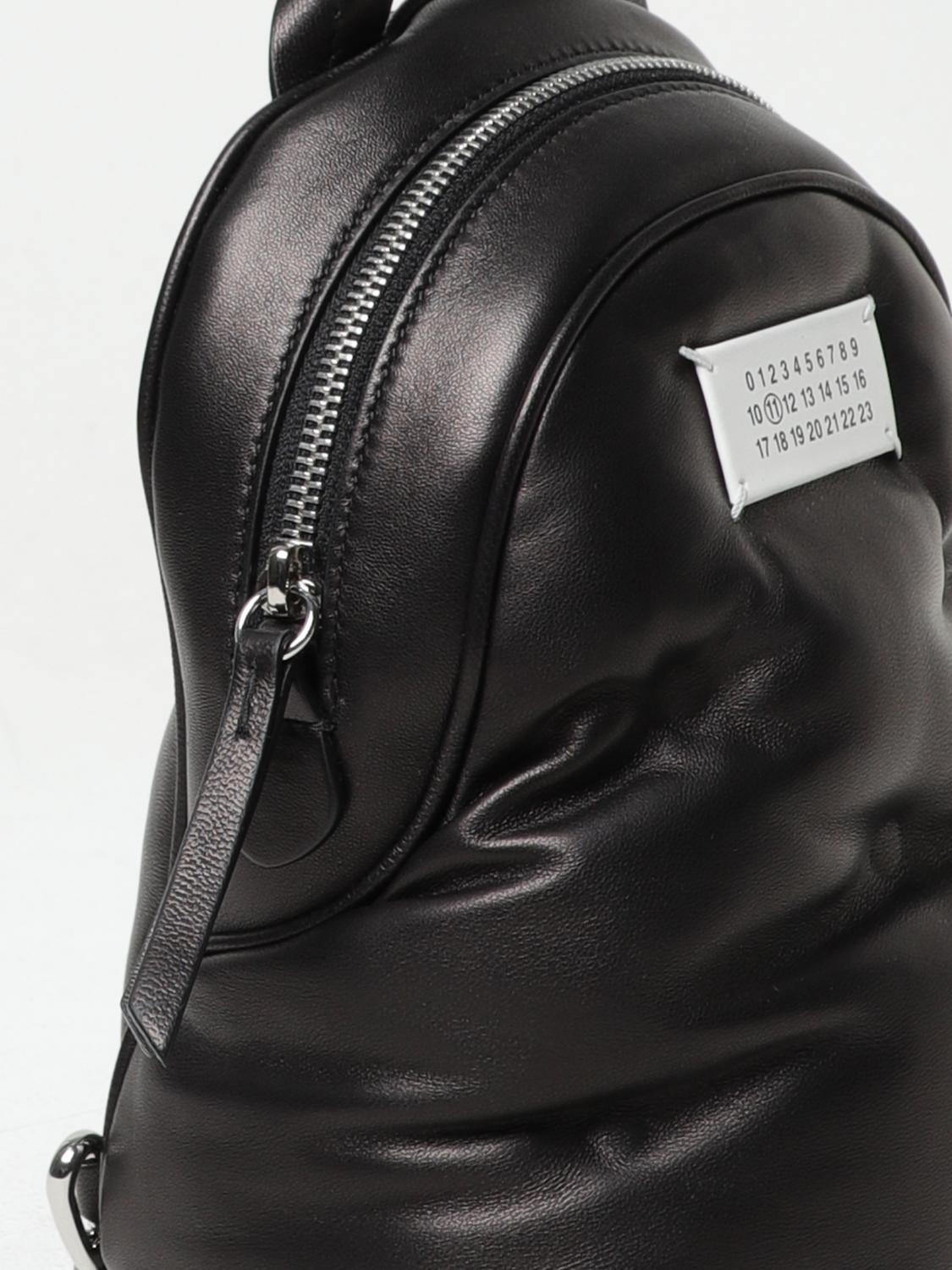 MAISON MARGIELA BORSA MINI: Zaino Glam Slam Maison Margiela in nappa capitonnè , Nero - Img 3