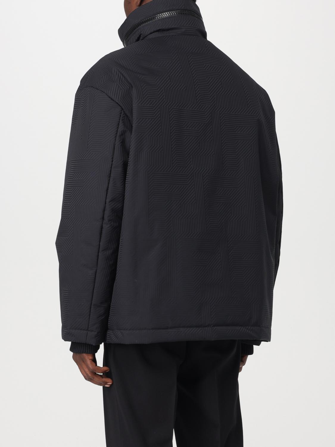 FENDI COAT: Fendi nylon jacket, Black - Img 3