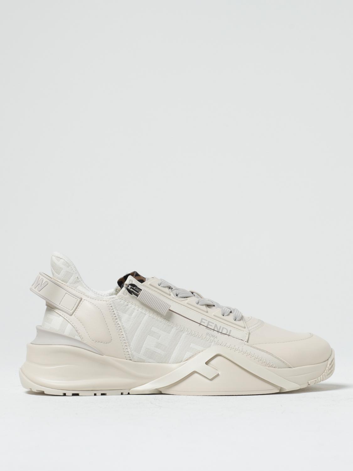 FENDI: Flow sneakers in nappa and fabric with FF jacquard monogram