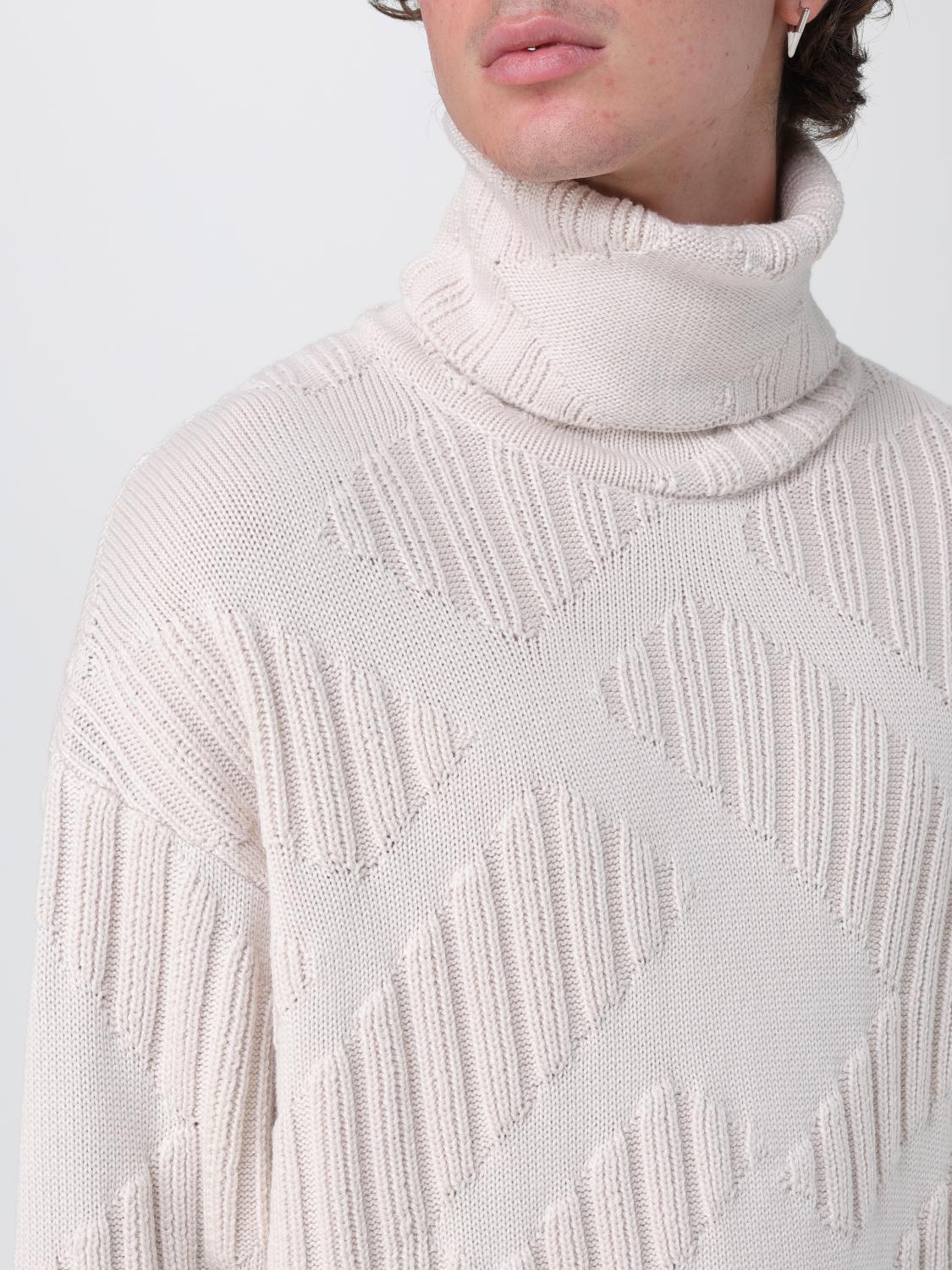 FENDI SWEATER: Fendi wool sweater, Beige - Img 5