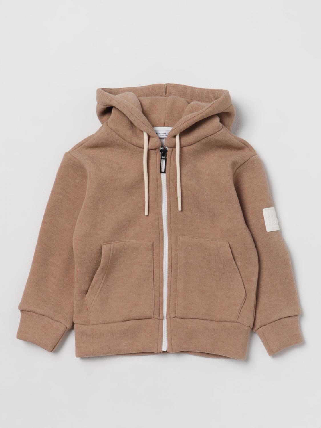 PAOLO PECORA: Felpa in misto viscosa stretch Beige Maglia