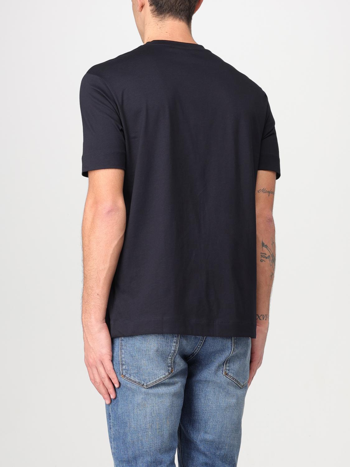 EMPORIO ARMANI T-SHIRT: Emporio Armani cotton t-shirt with logo, Navy - Img 2