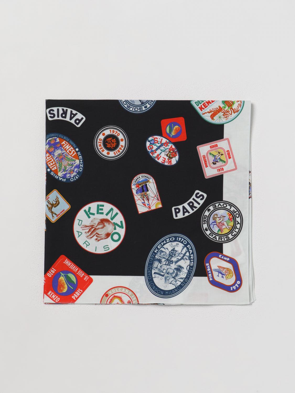 KENZO: bandana in printed cotton - Multicolor | Kenzo neck