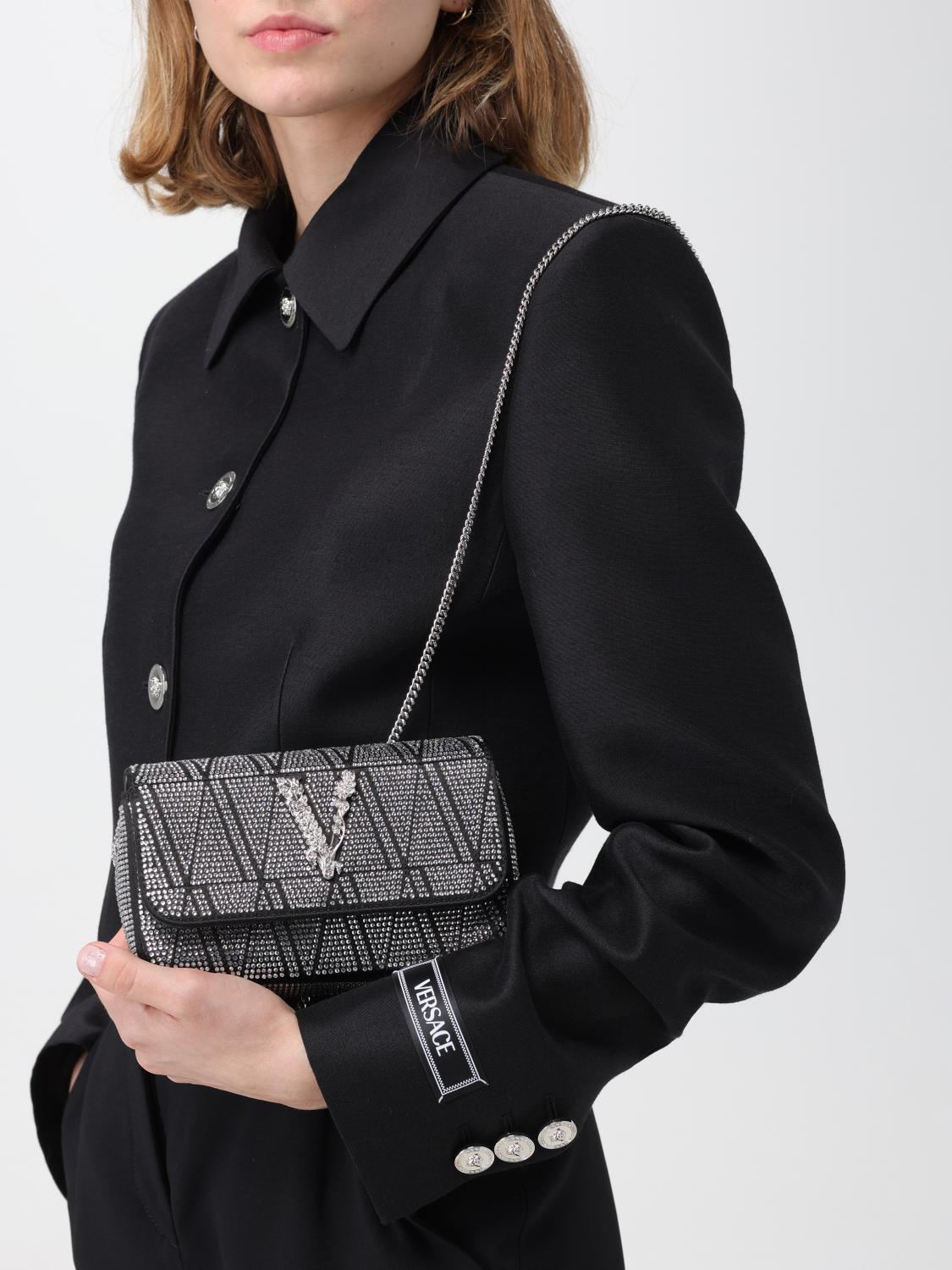 VERSACE MINI BOLSO: Bandolera mujer Versace, Negro - Img 2