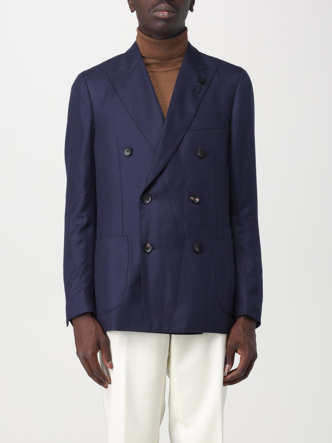 LARDINI BLAZER: Blazer Lardini in misto lana e cashmere, Blue - Img 1