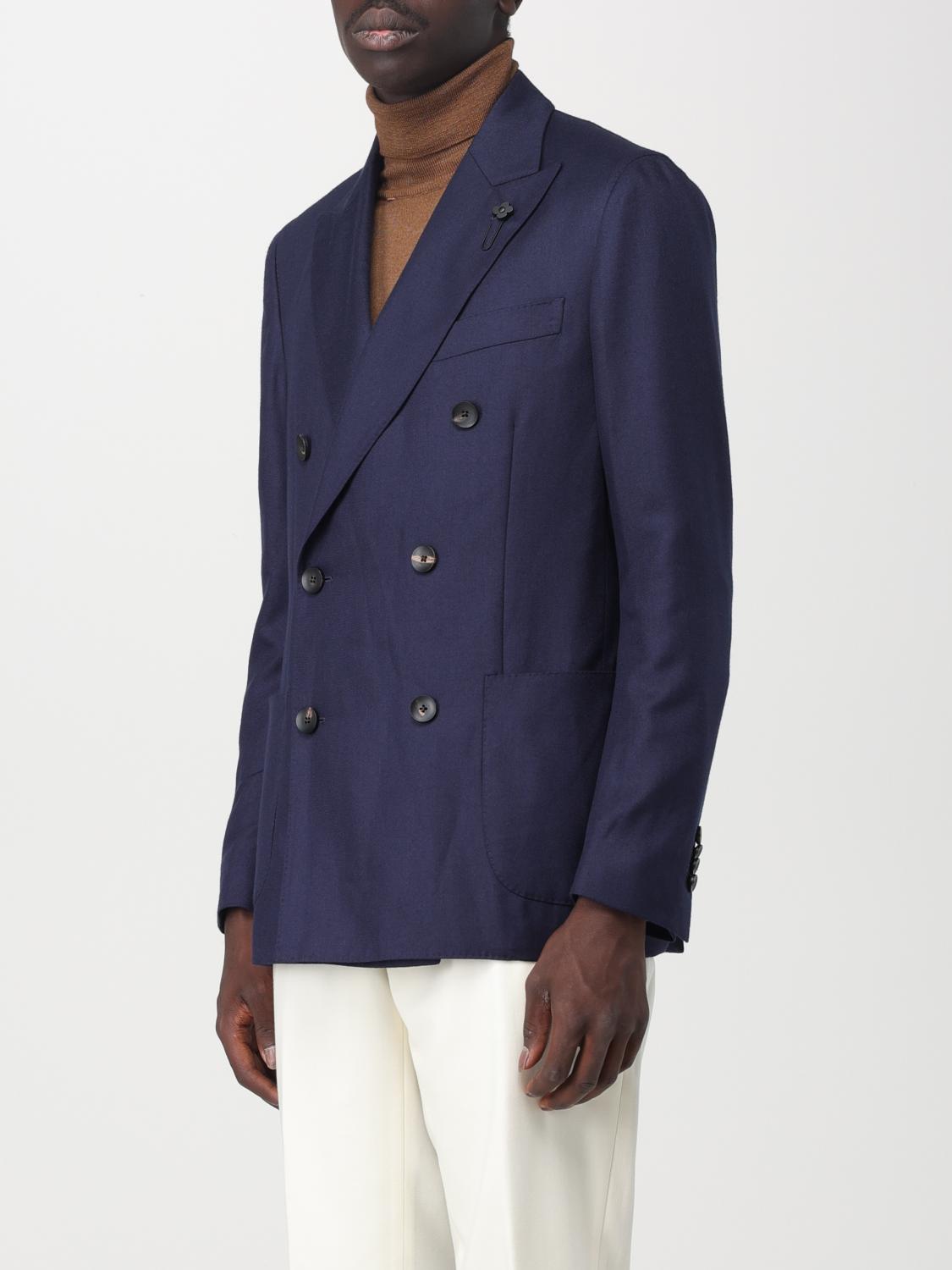 LARDINI BLAZER: Blazer Lardini in misto lana e cashmere, Blue - Img 4