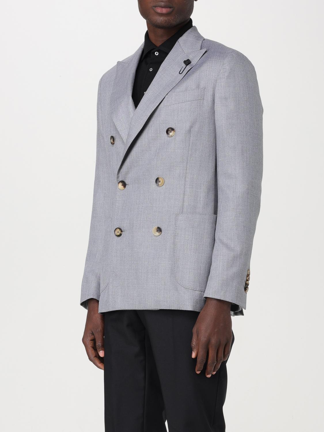 LARDINI BLAZER: Blazer Lardini in misto lana e cashmere, Grigio - Img 3