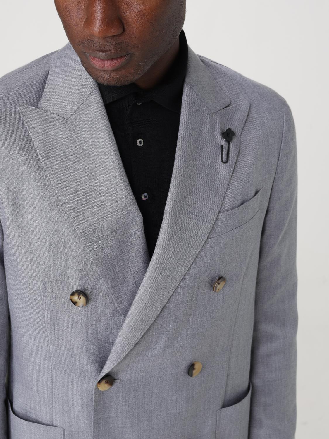 LARDINI BLAZER: Blazer Lardini in misto lana e cashmere, Grigio - Img 4