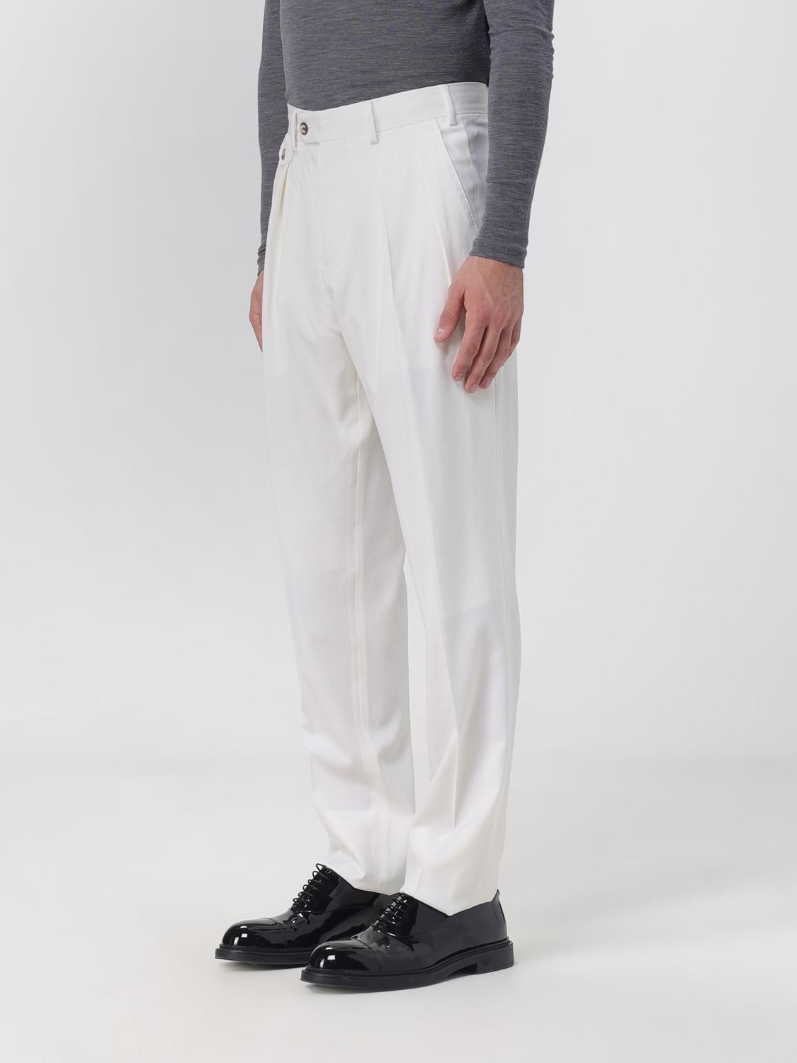 LARDINI 裤子: 裤子 男士 Lardini, 白色 - Img 4