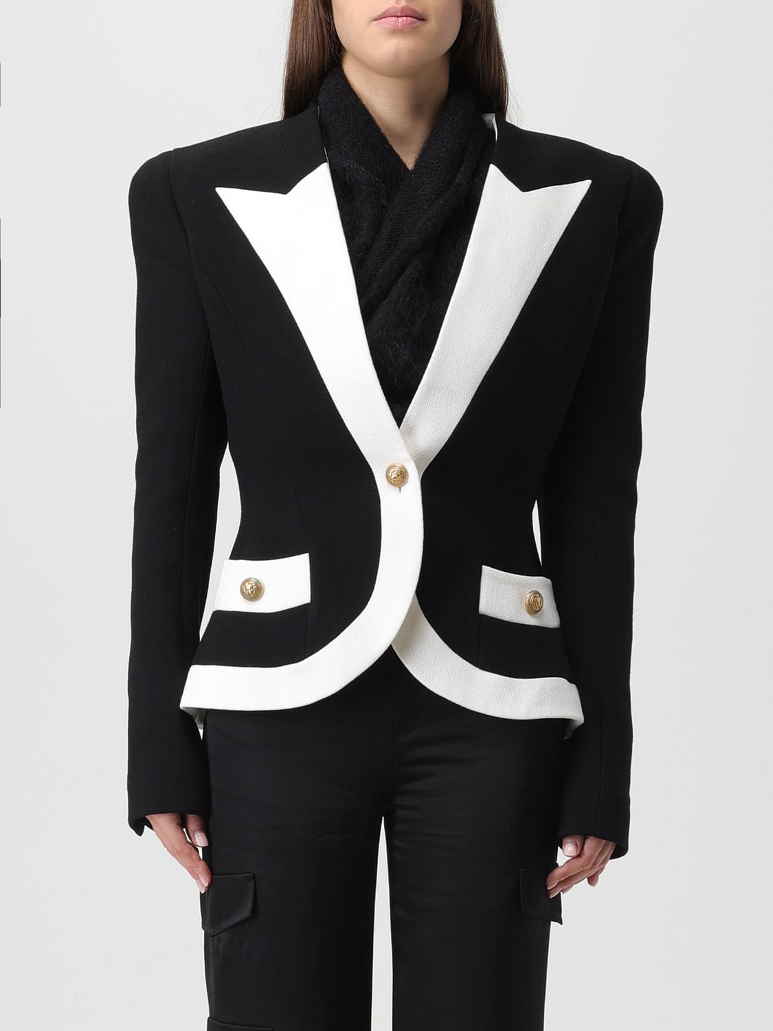 BALMAIN BLAZER: Jacket woman Balmain, Black - Img 1