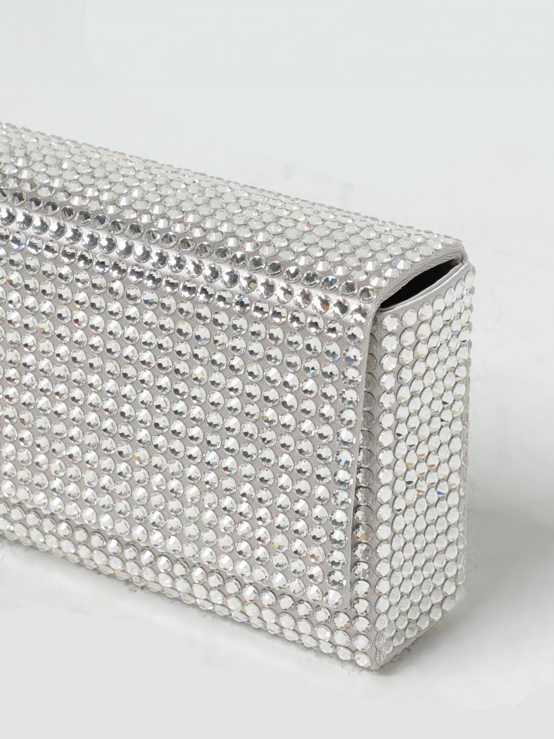 AMINA MUADDI MINITASCHE: Handtasche damen Amina Muaddi, Silber - Img 3