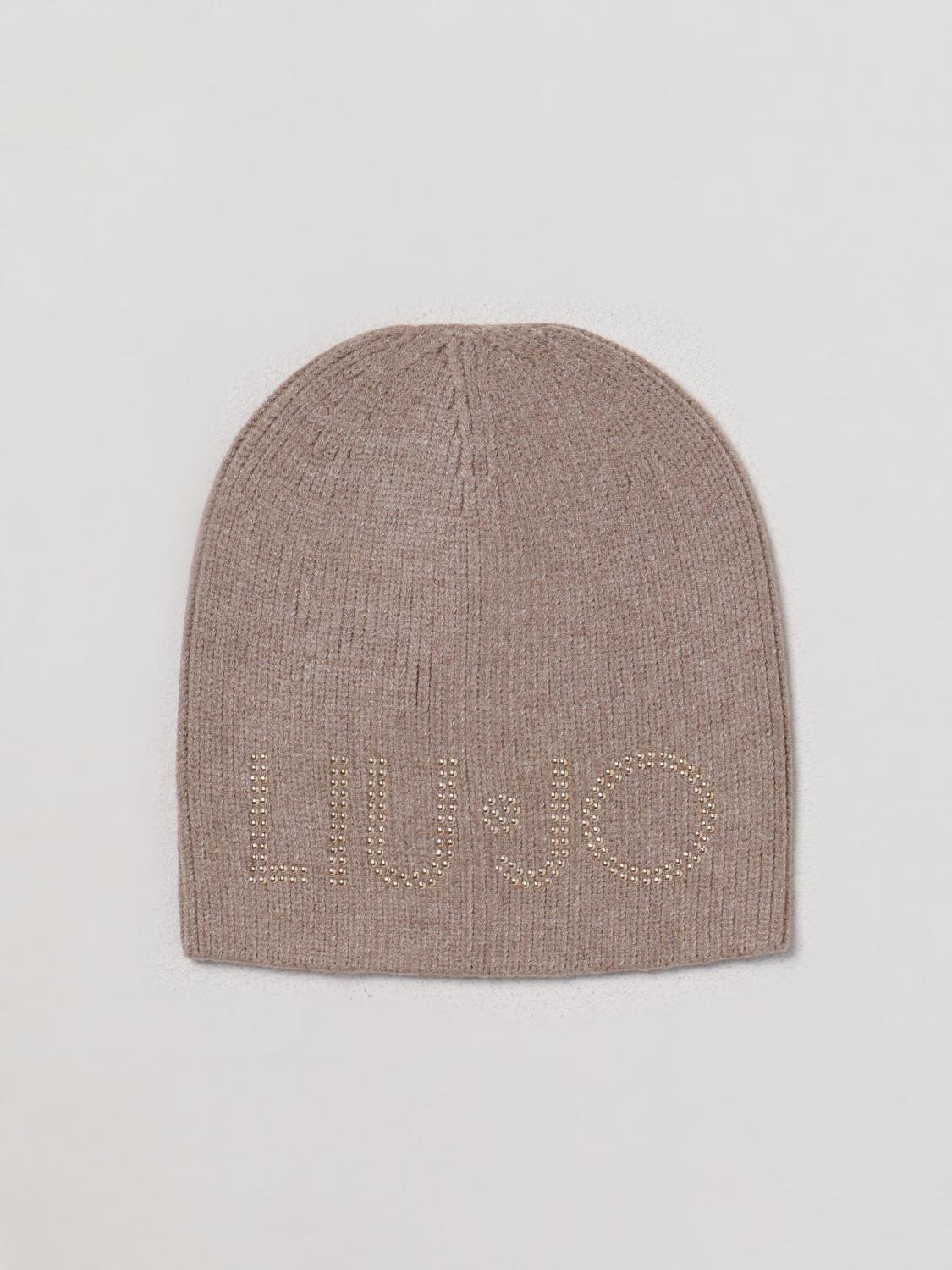 LIU JO CAPPELLO: Cappello Liu Jo in misto viscosa con logo, Naturale - Img 1