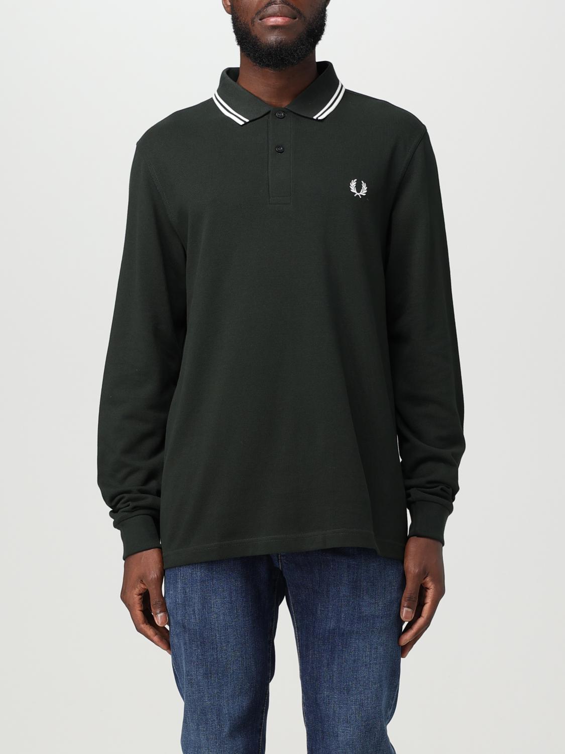FRED PERRY POLO: Polo basic Fred Perry con logo ricamato, Verde - Img 1