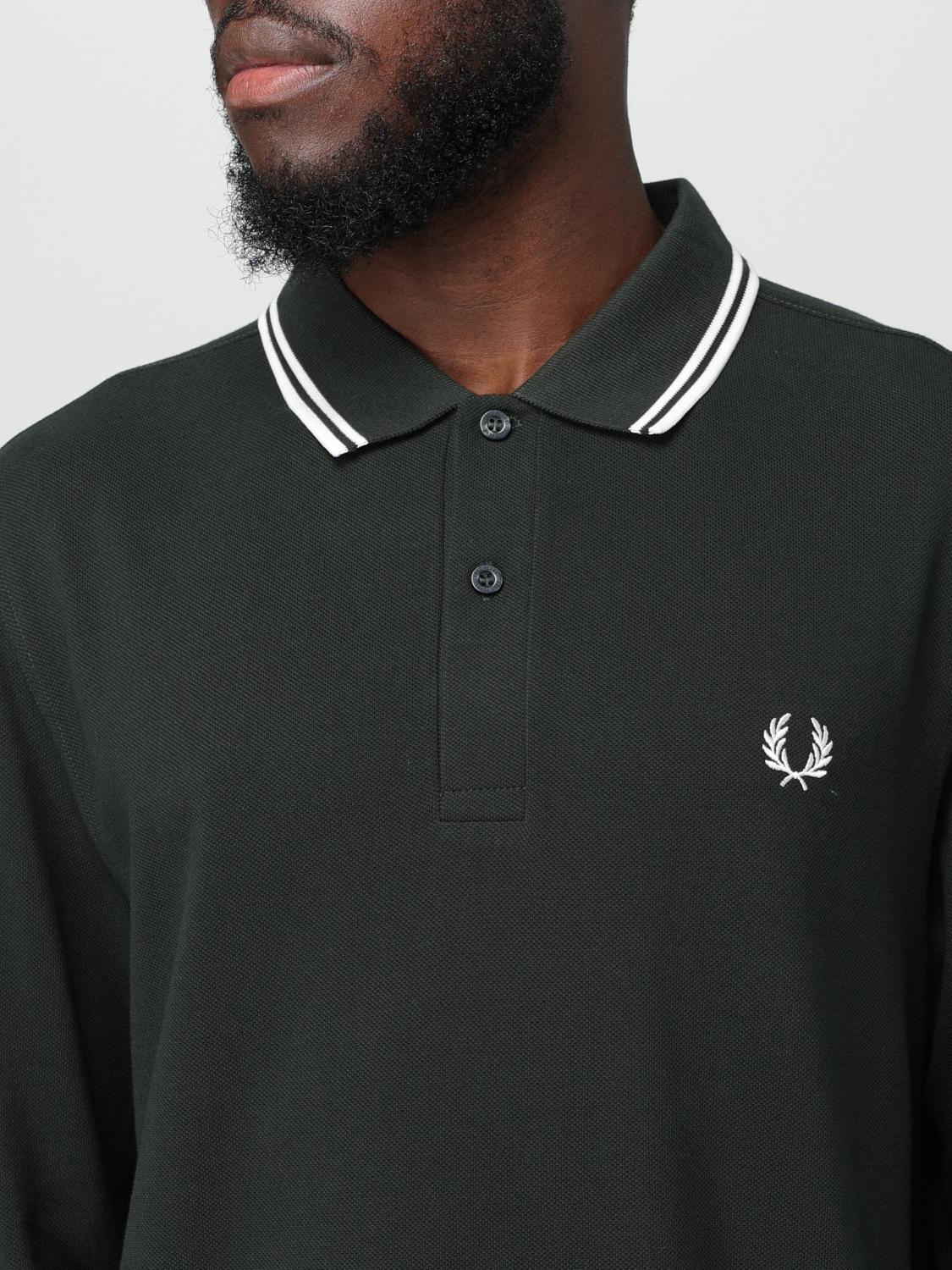 FRED PERRY POLO: Polo basic Fred Perry con logo ricamato, Verde - Img 3