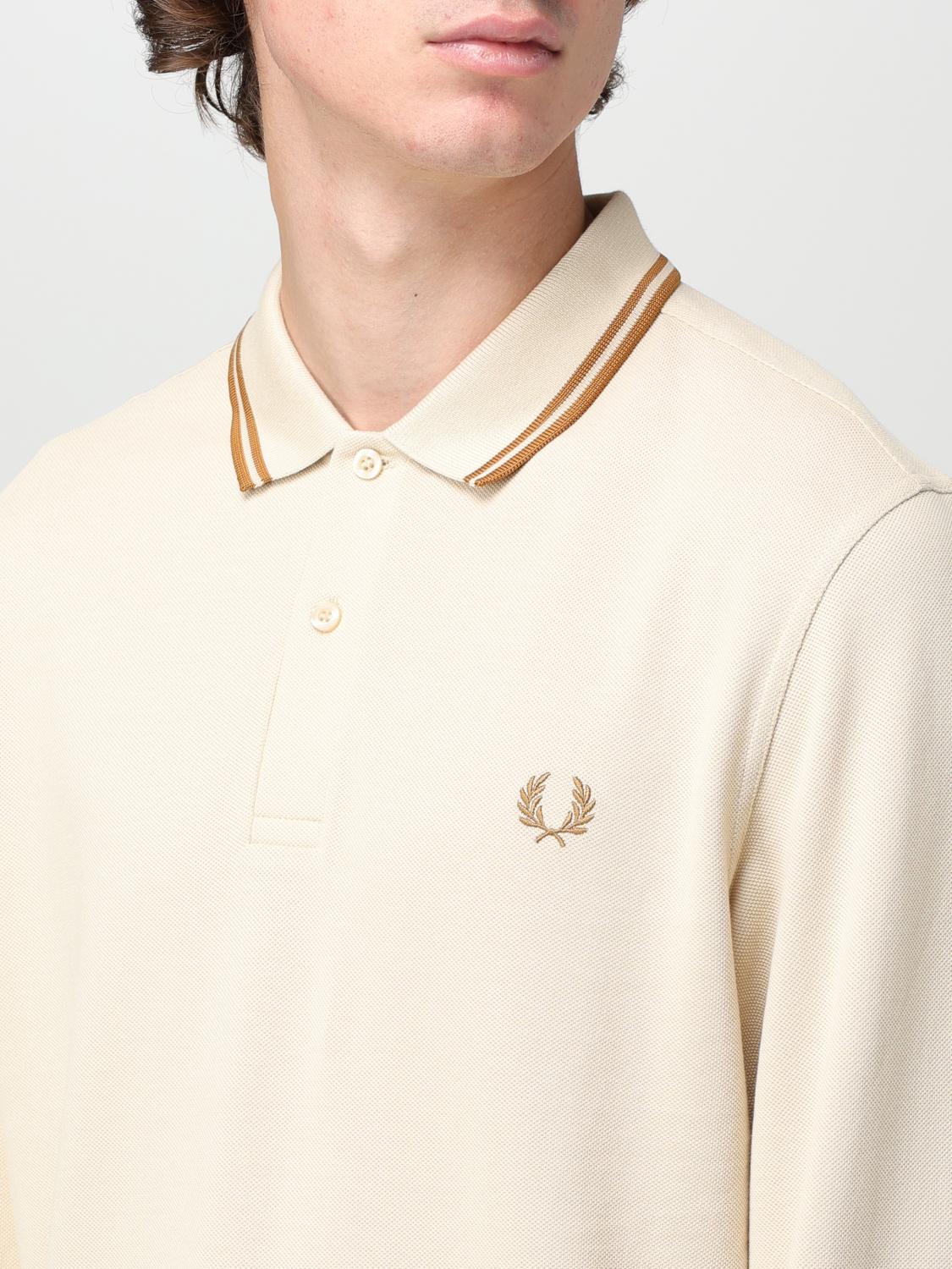 FRED PERRY ポロシャツ: Tシャツ メンズ Fred Perry, アイボリー - Img 3