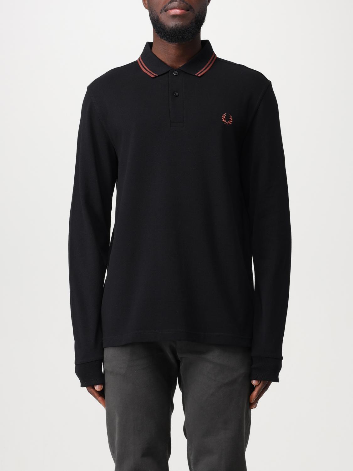 FRED PERRY ポロシャツ: Tシャツ メンズ Fred Perry, ブラック 1 - Img 1