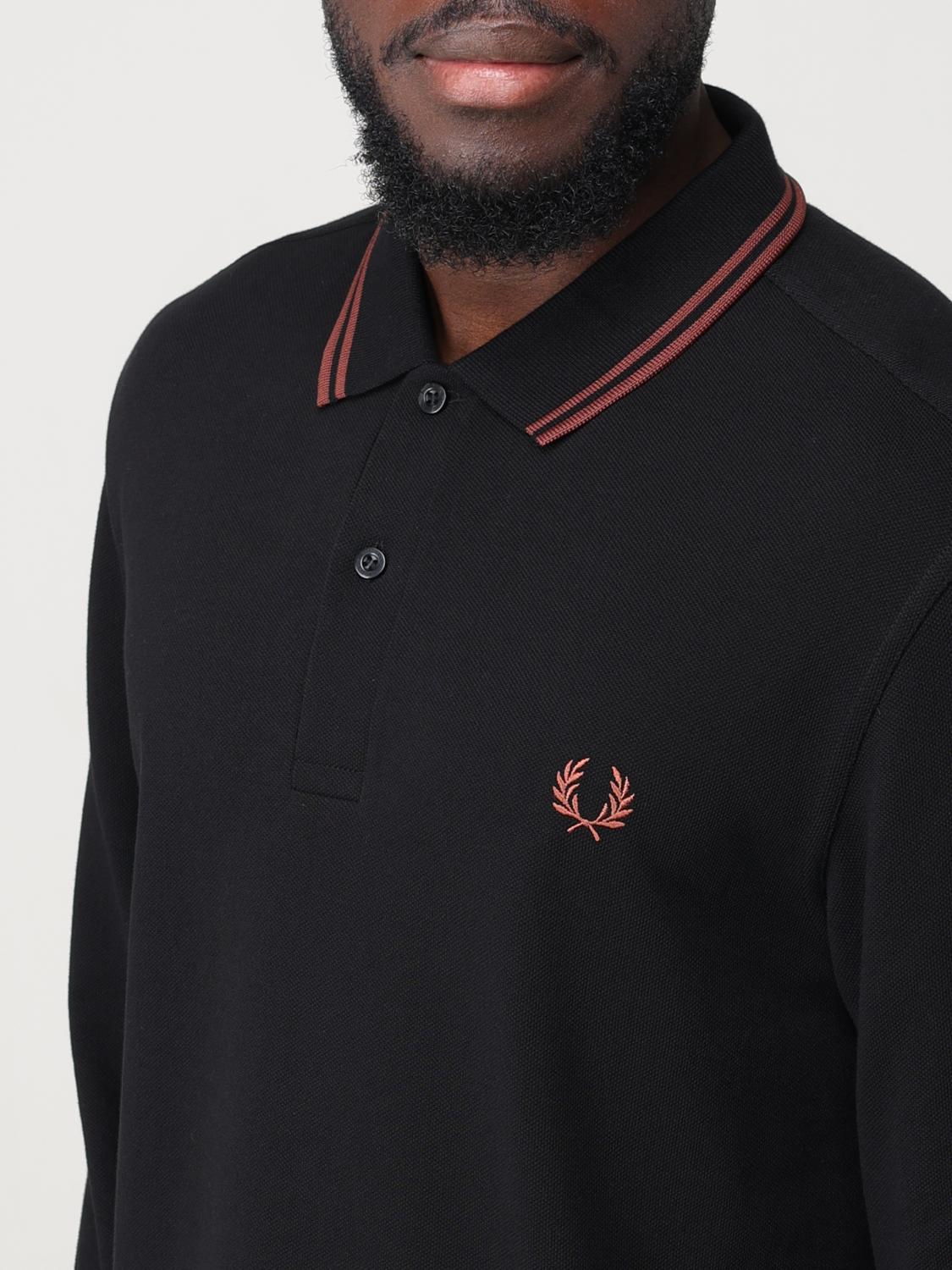 FRED PERRY ポロシャツ: Tシャツ メンズ Fred Perry, ブラック 1 - Img 3