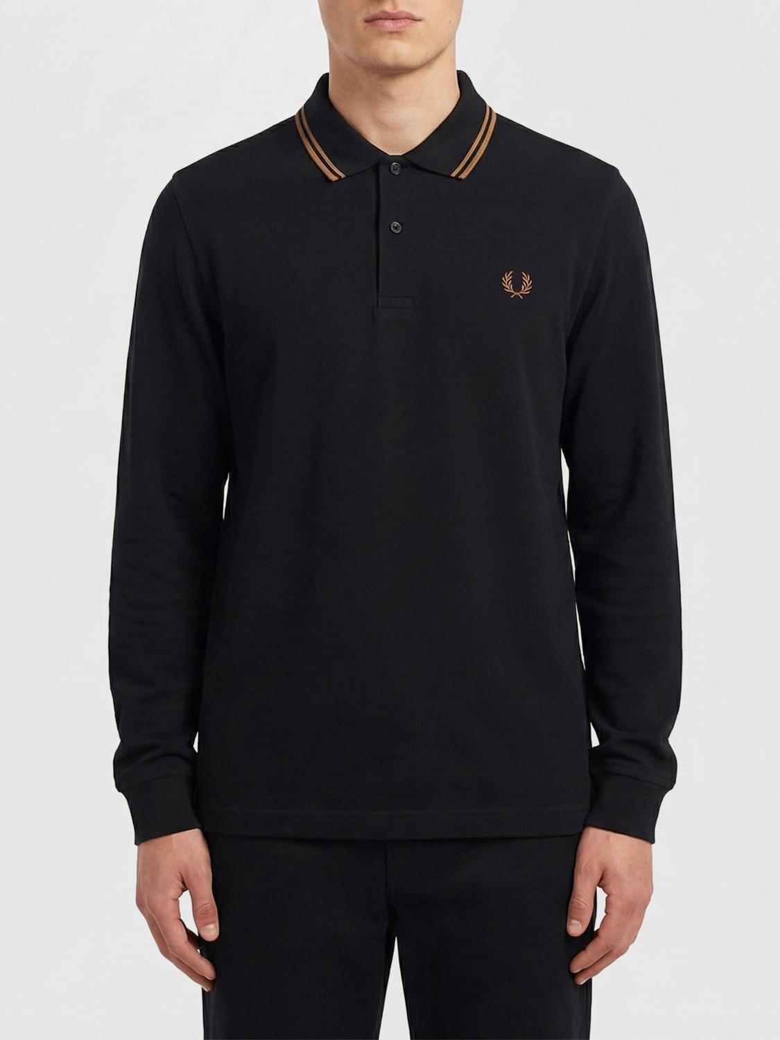 FRED PERRY ポロシャツ: Tシャツ メンズ Fred Perry, ブラック 2 - Img 1